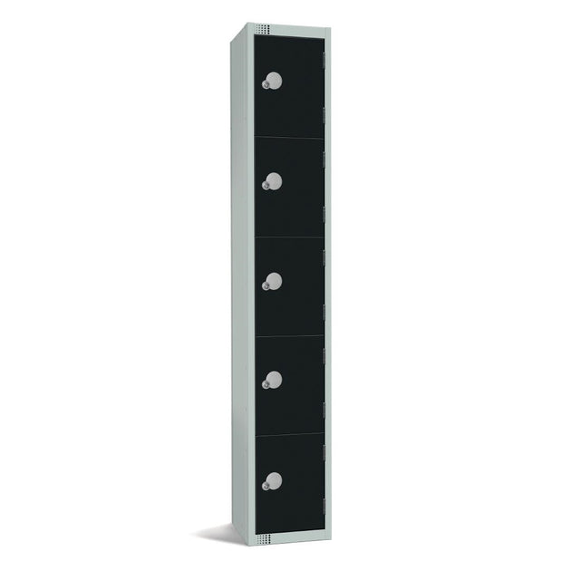 GR688-CL Elite Five Door Manual Combination Locker Locker Black JD Catering Equipment Solutions Ltd