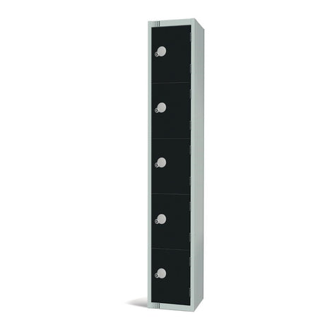 GR688-CL Elite Five Door Manual Combination Locker Locker Black JD Catering Equipment Solutions Ltd