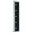 GR688-CNS Elite Five Door Coin Return Locker with Sloping Top Black JD Catering Equipment Solutions Ltd