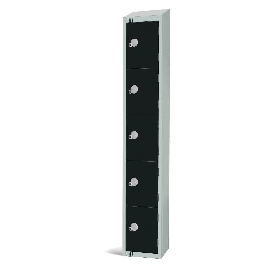 GR688-ELS Elite Five Door Electronic Combination Locker with Sloping Top Black - JD Catering Equipment Solutions Ltd