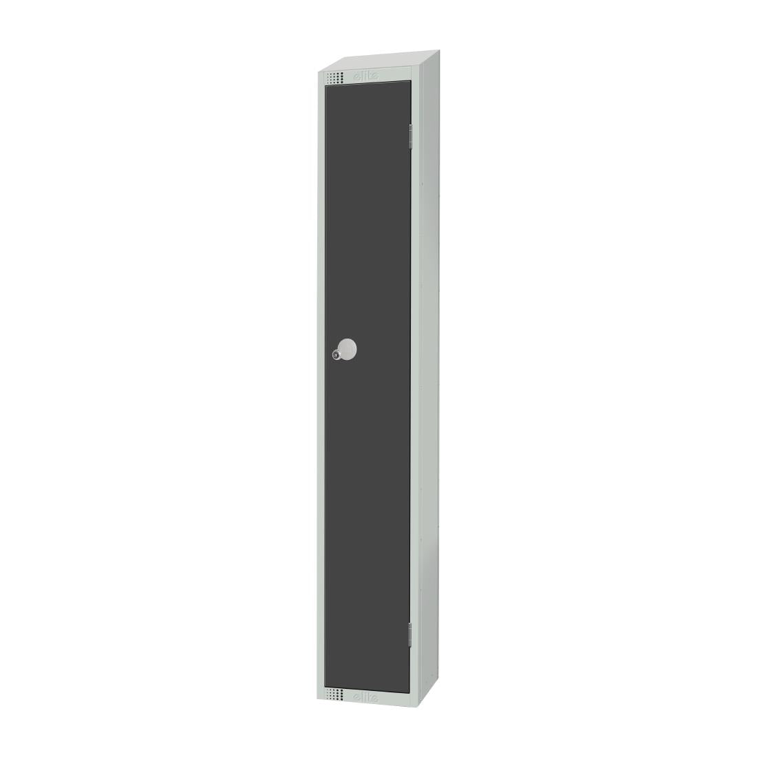 GR691-CNS Elite Single Door Coin Return Locker with Sloping Top Graphite Grey JD Catering Equipment Solutions Ltd