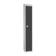 GR691-CS Elite Single Door Camlock Locker Graphite Grey with Sloping Top JD Catering Equipment Solutions Ltd
