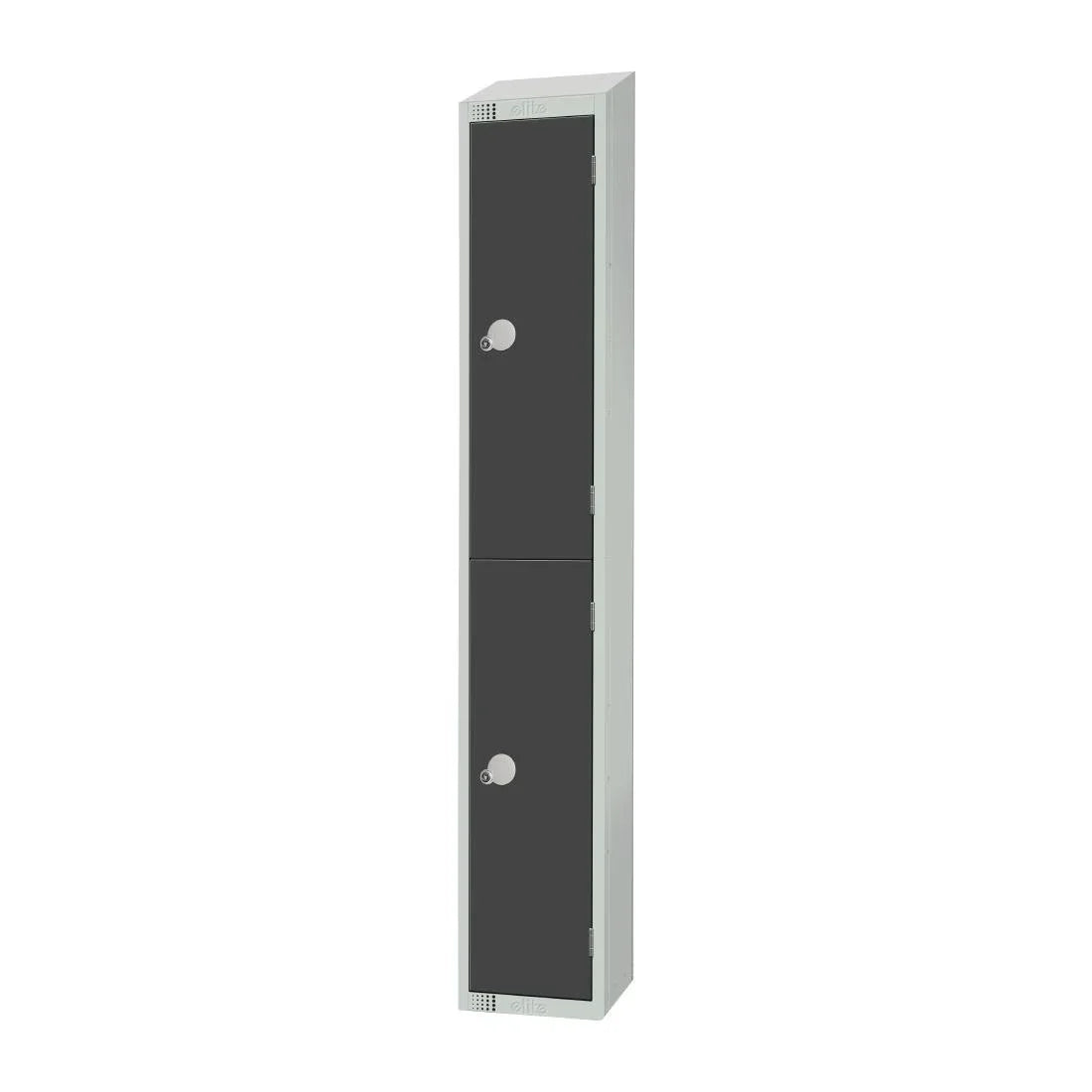 GR692-CNS Elite Double Door Coin Return Locker with Sloping Top Graphite Grey - JD Catering Equipment Solutions Ltd