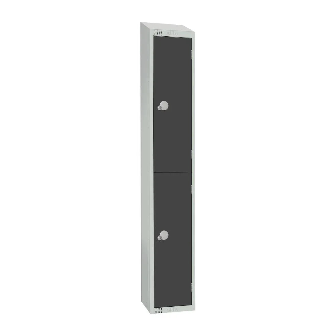 GR692-PS Elite Double Door Padlock Locker Graphite Grey with Sloping Top - JD Catering Equipment Solutions Ltd