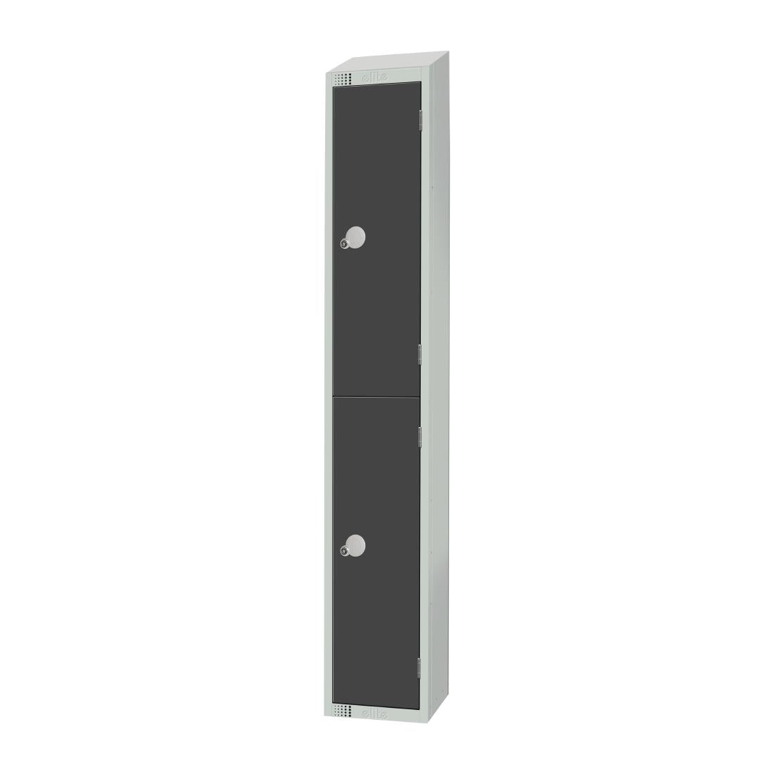 GR692-PS Elite Double Door Padlock Locker Graphite Grey with Sloping Top JD Catering Equipment Solutions Ltd