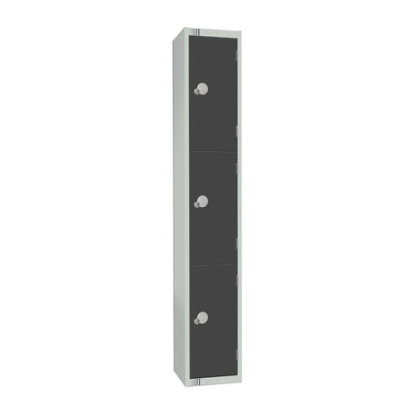 GR693-CL Elite Three Door Manual Combination Locker Locker Graphite Grey JD Catering Equipment Solutions Ltd