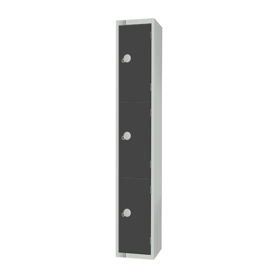 GR693-CL Elite Three Door Manual Combination Locker Locker Graphite Grey JD Catering Equipment Solutions Ltd