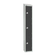 GR693-CNS Elite Three Door Coin Return Locker with Sloping Top Graphite Grey JD Catering Equipment Solutions Ltd