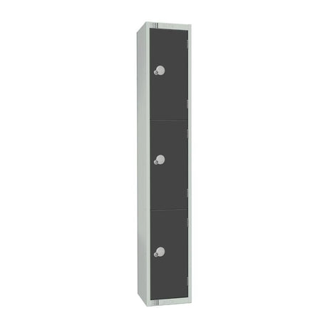 GR693-EL Elite Three Door Electronic Combination Locker Graphite Grey JD Catering Equipment Solutions Ltd
