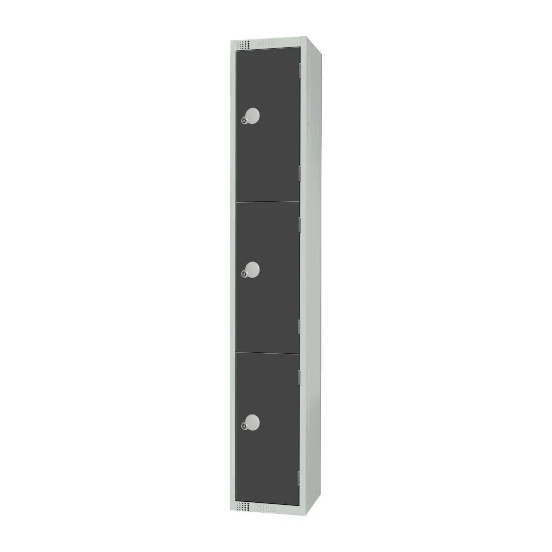 GR693-EL Elite Three Door Electronic Combination Locker Graphite Grey - JD Catering Equipment Solutions Ltd