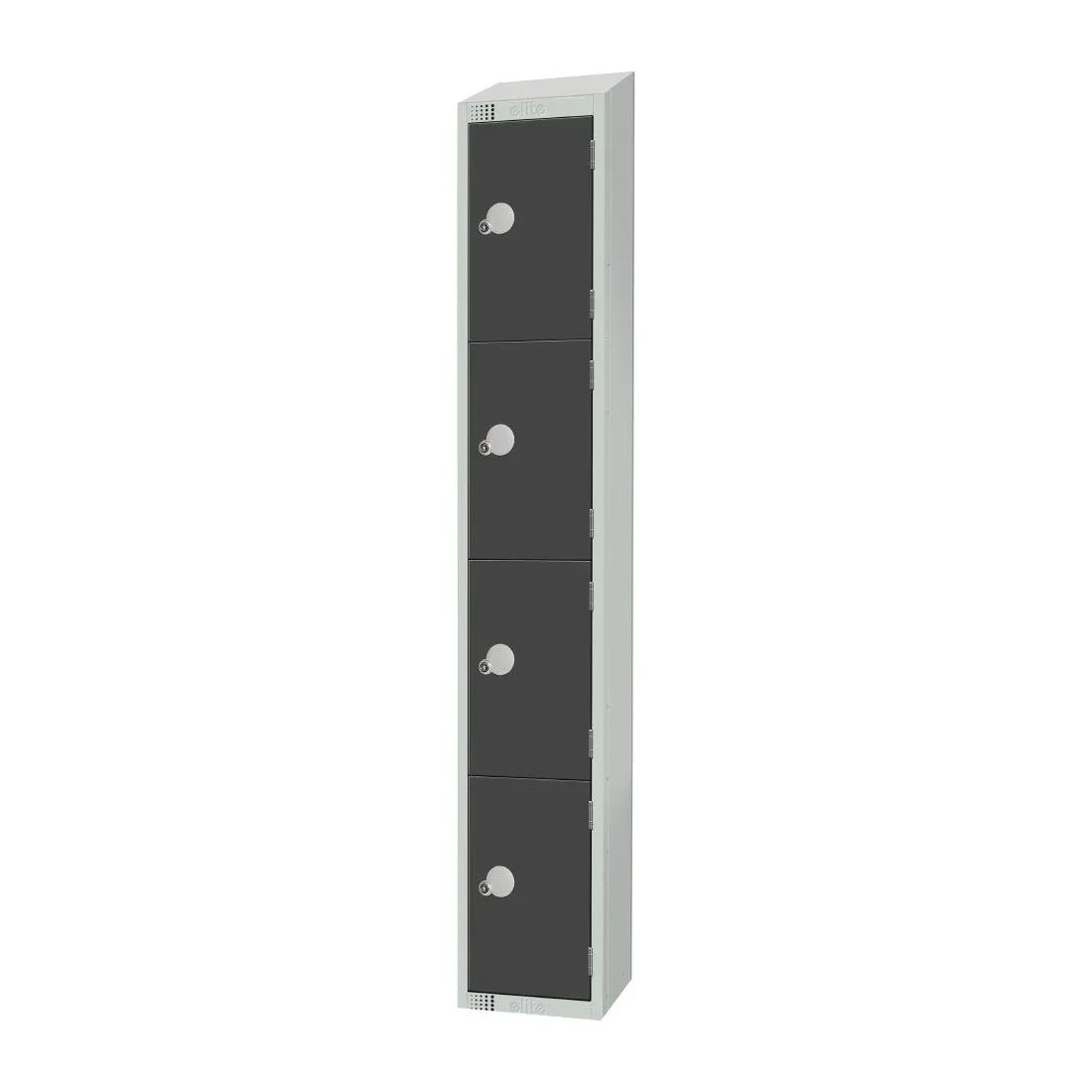 GR694-CS Elite Four Door Camlock Locker with Sloping Top Graphite Grey - JD Catering Equipment Solutions Ltd