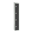 GR694-ELS Elite Four Door Electronic Combination Locker with Sloping Top Graphite Grey JD Catering Equipment Solutions Ltd