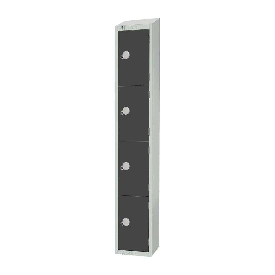 GR694-ELS Elite Four Door Electronic Combination Locker with Sloping Top Graphite Grey - JD Catering Equipment Solutions Ltd