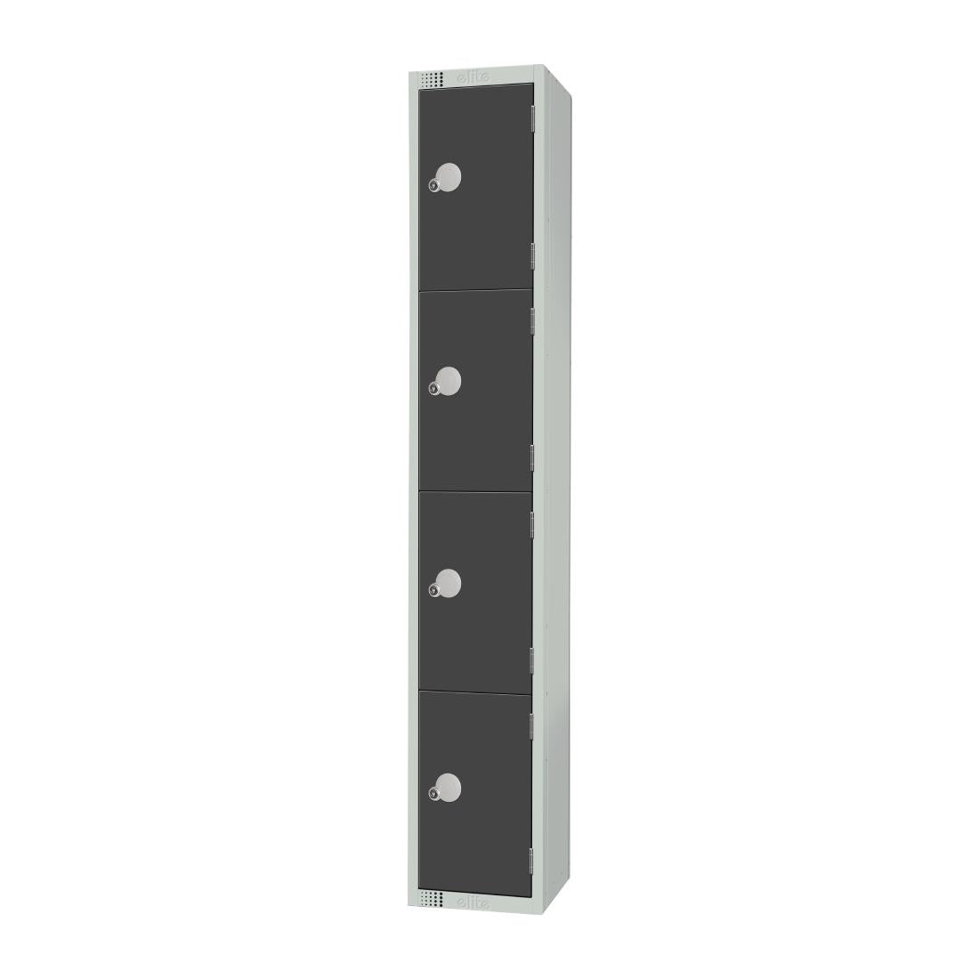 GR694-P Elite Four Door Padlock Locker Graphite Grey JD Catering Equipment Solutions Ltd