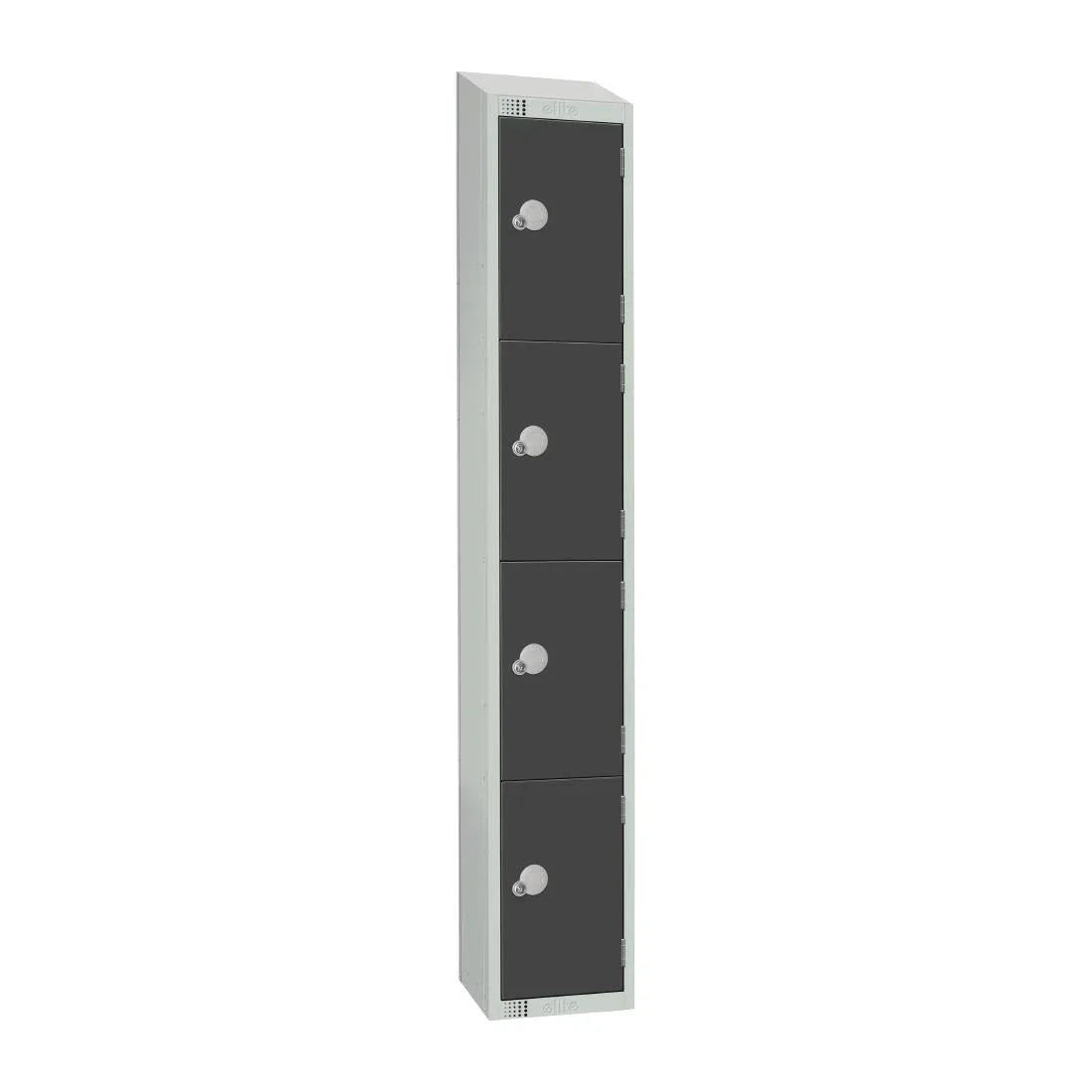 GR694-PS Elite Four Door Padlock Locker with Sloping Top Graphite Grey - JD Catering Equipment Solutions Ltd