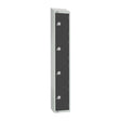 GR694-PS Elite Four Door Padlock Locker with Sloping Top Graphite Grey JD Catering Equipment Solutions Ltd