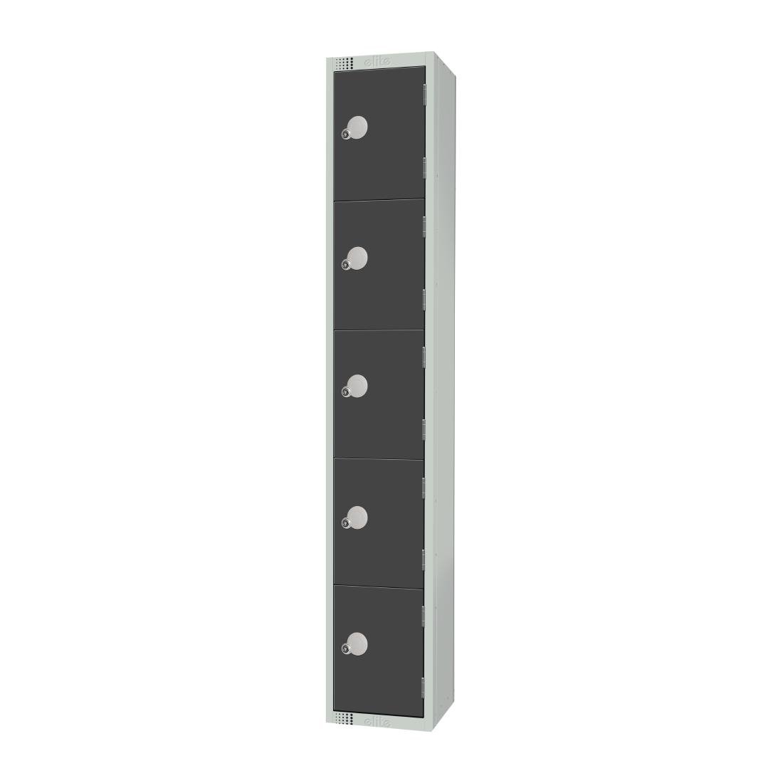 GR695-CLS Elite Five Door Manual Combination Locker Locker Graphite Grey JD Catering Equipment Solutions Ltd
