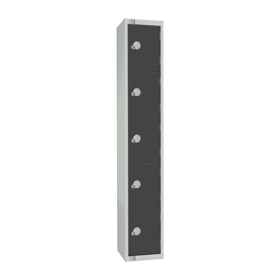GR695-CN Elite Five Door Coin Return Locker Graphite Grey JD Catering Equipment Solutions Ltd