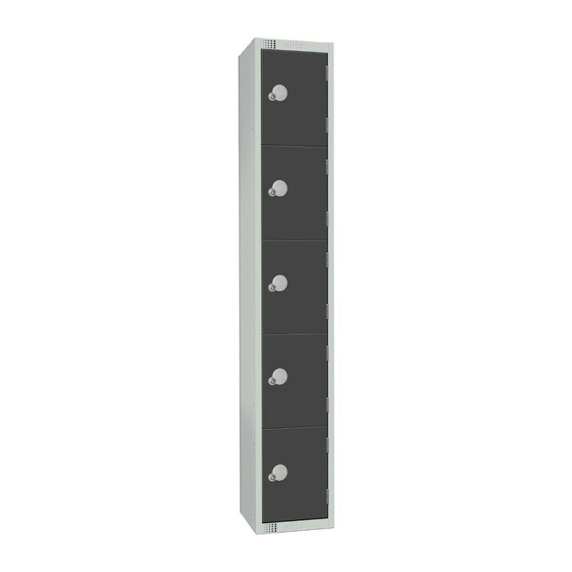 GR695-CN Elite Five Door Coin Return Locker Graphite Grey JD Catering Equipment Solutions Ltd