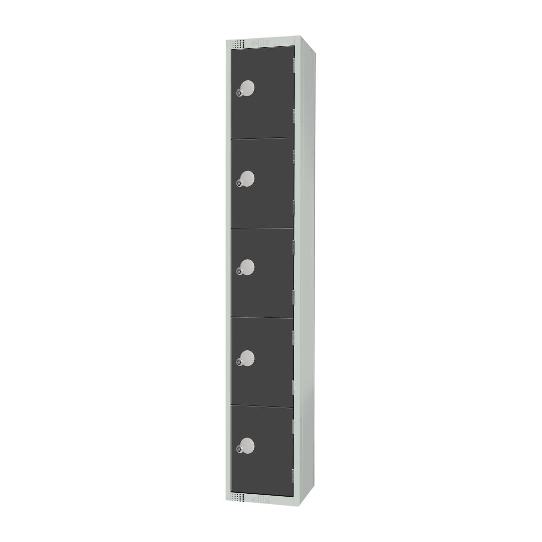 GR695-EL Elite Five Door Electronic Combination Locker Graphite Grey JD Catering Equipment Solutions Ltd