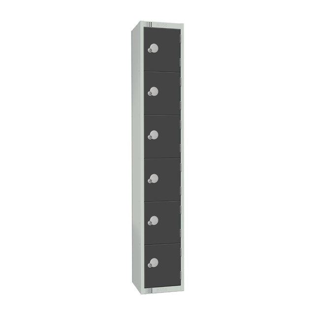GR696-CL Elite Six Door Manual Combination Locker Locker Graphite Grey JD Catering Equipment Solutions Ltd