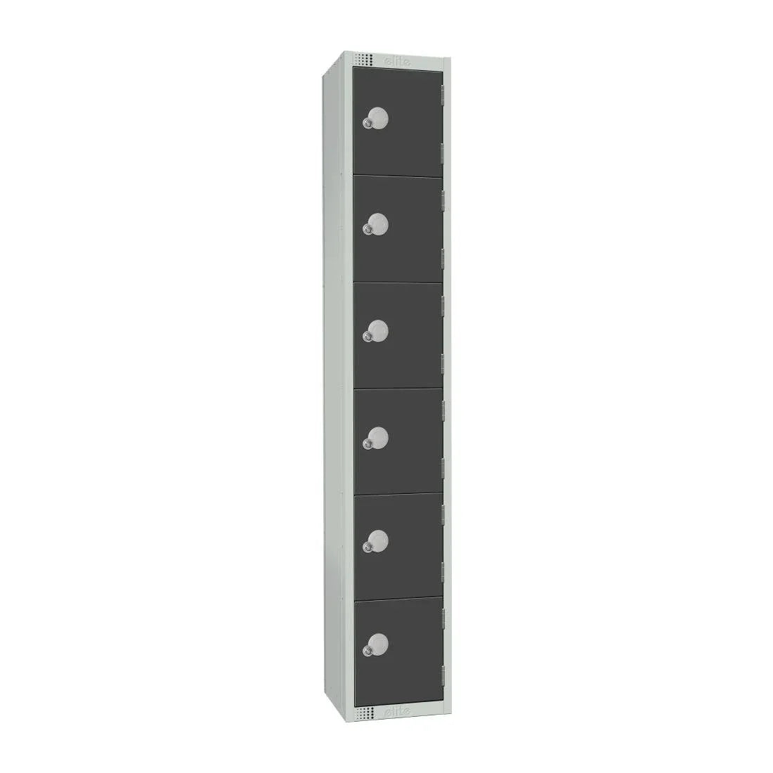 GR696-CL Elite Six Door Manual Combination Locker Locker Graphite Grey - JD Catering Equipment Solutions Ltd