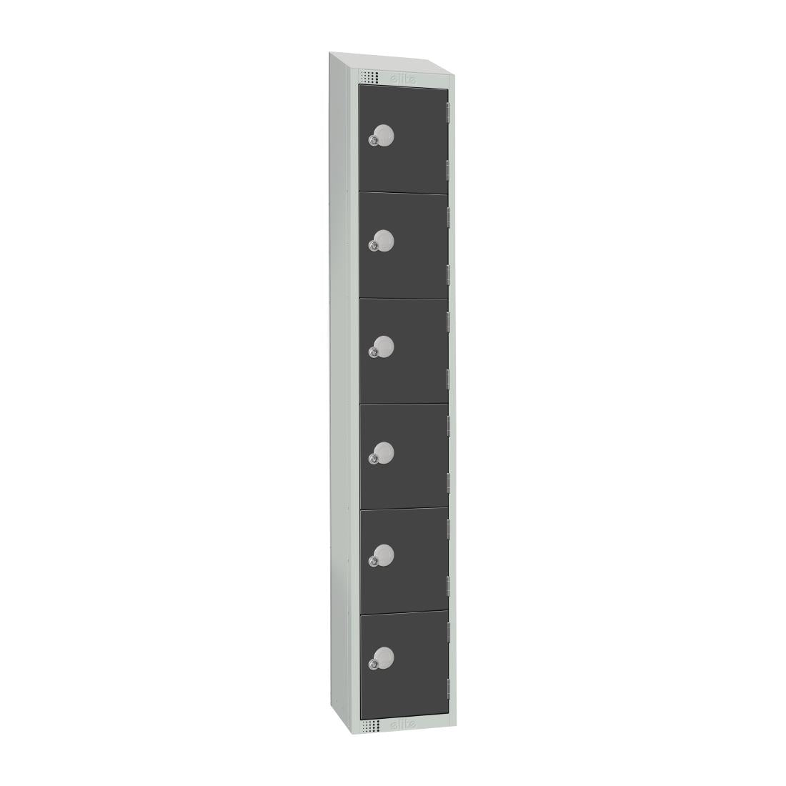 GR696-CLS Elite Six Door Manual Combination Locker Locker Graphite Grey JD Catering Equipment Solutions Ltd
