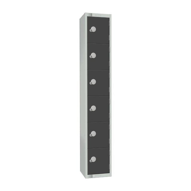 GR696-EL Elite Six Door Electronic Combination Locker Graphite Grey JD Catering Equipment Solutions Ltd