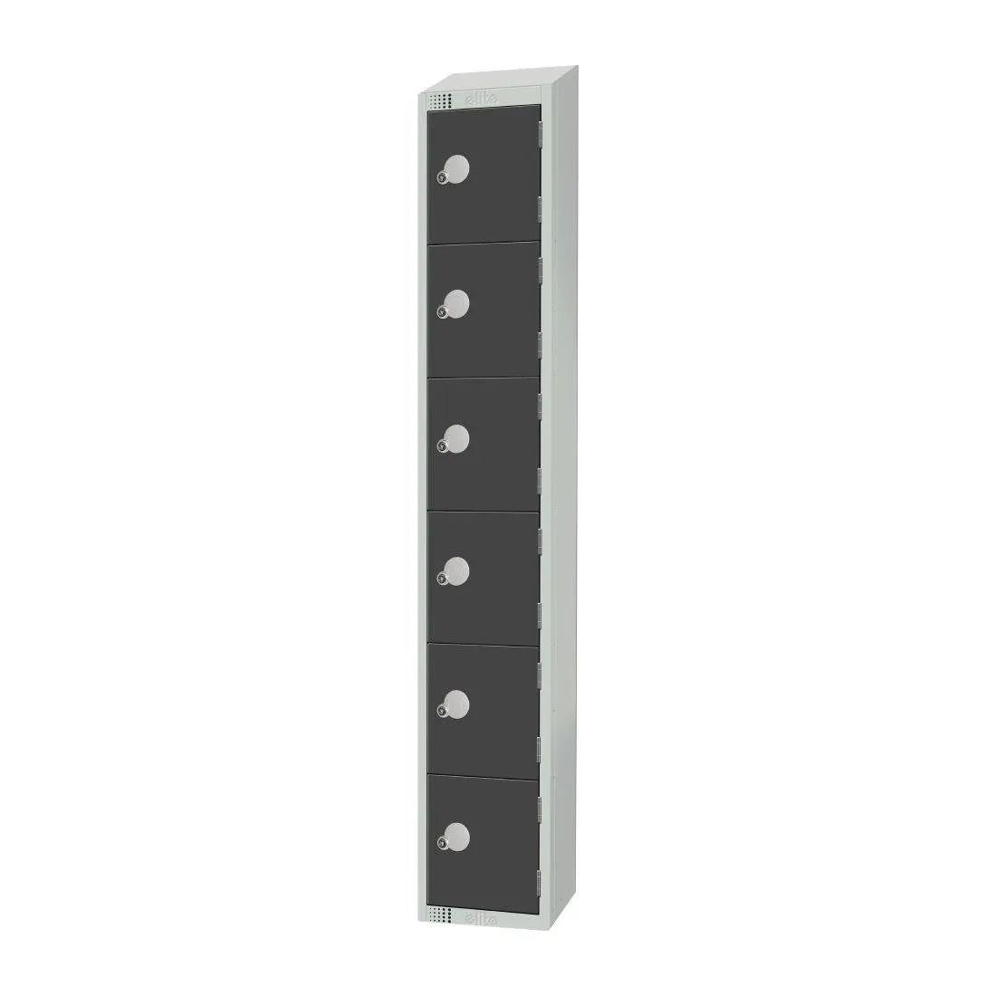 GR696-ELS Elite Six Door Electronic Combination Locker with Sloping Top Graphite Grey - JD Catering Equipment Solutions Ltd