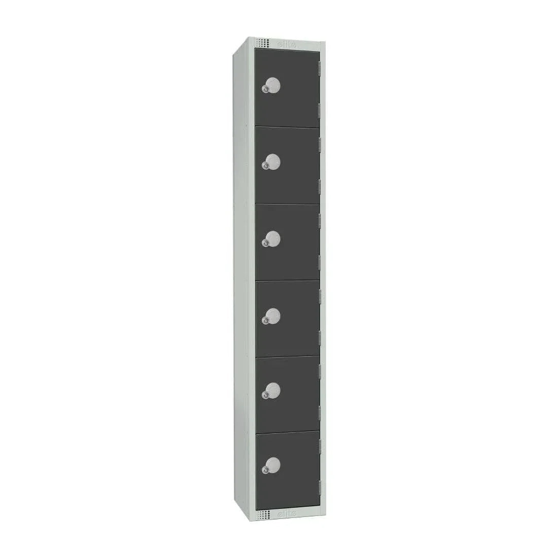 GR696-ELS Elite Six Door Electronic Combination Locker with Sloping Top Graphite Grey - JD Catering Equipment Solutions Ltd