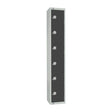 GR696-P Elite Six Door Padlock Locker Graphite Grey JD Catering Equipment Solutions Ltd