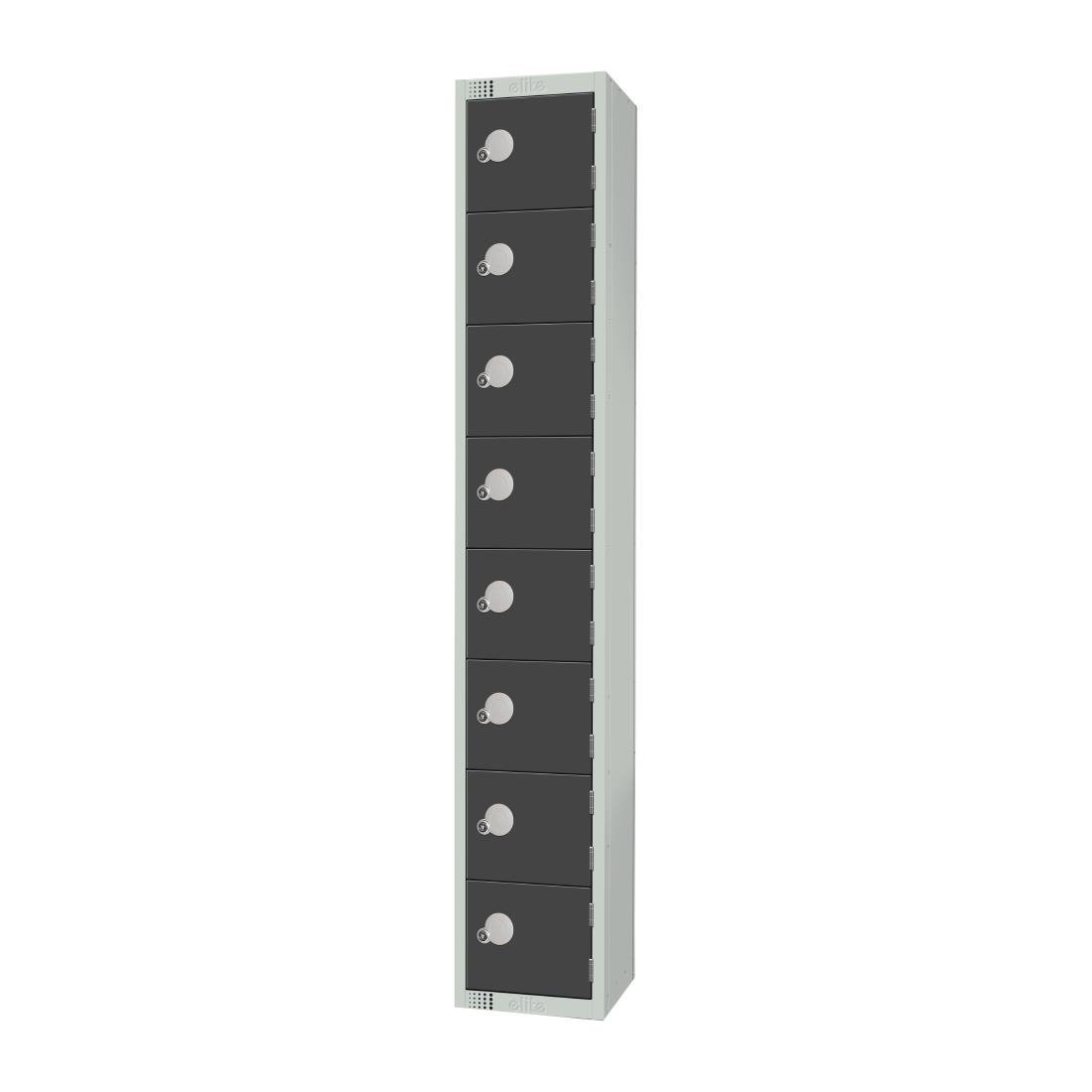 GR697-CN Elite Eight Door Coin Return Locker Graphite Grey JD Catering Equipment Solutions Ltd