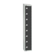 GR697-PS Elite Eight Door Padlock Locker with Sloping Top Graphite Grey JD Catering Equipment Solutions Ltd