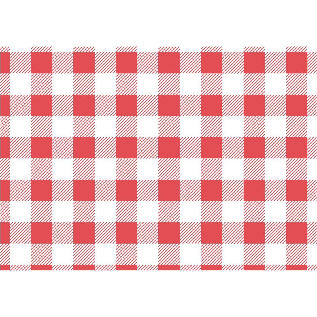 Greaseproof Paper Sheets Red Gingham (Pack of 200) JD Catering Equipment Solutions Ltd