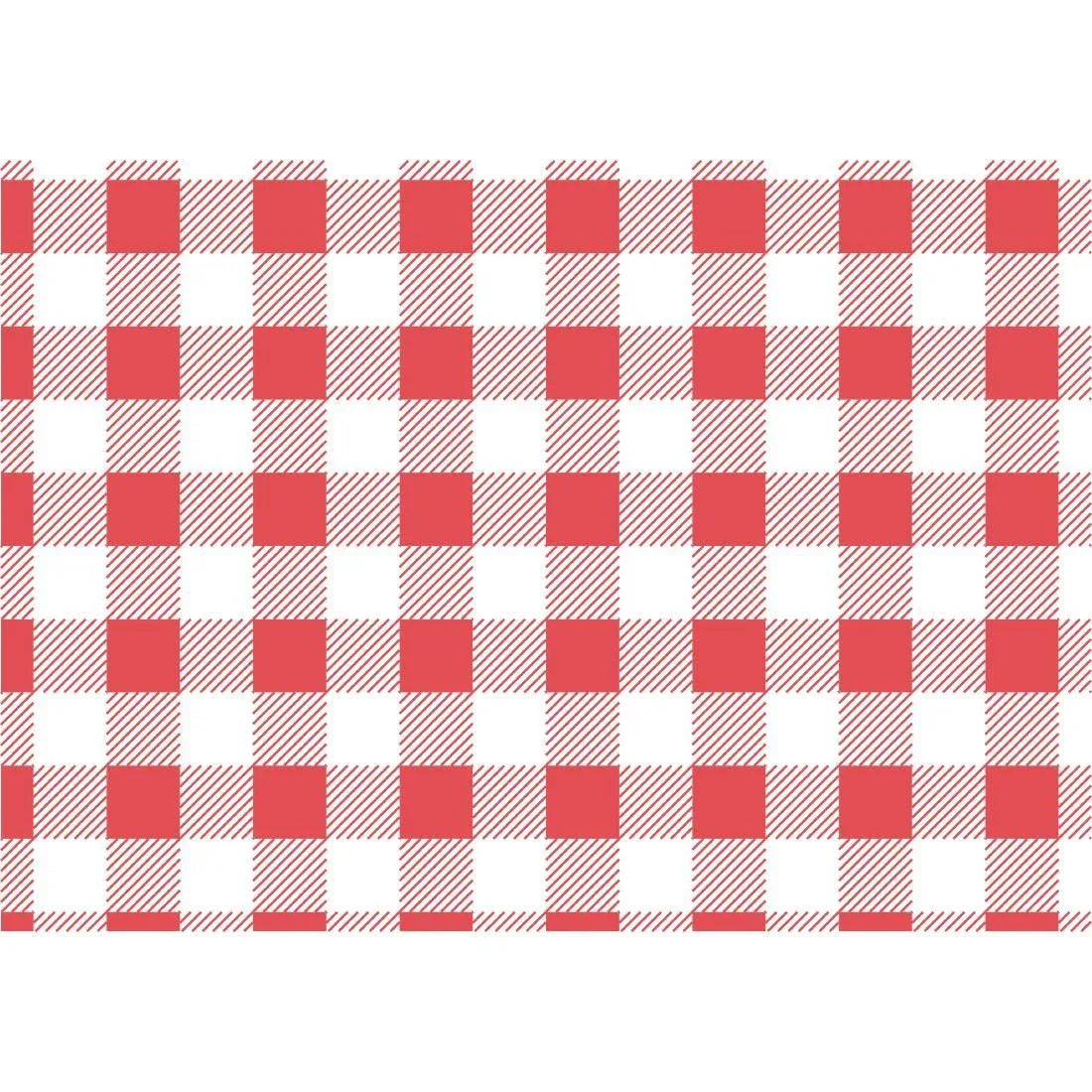 CL658 Greaseproof Paper Sheets Red Gingham (Pack of 200) - JD Catering Equipment Solutions Ltd