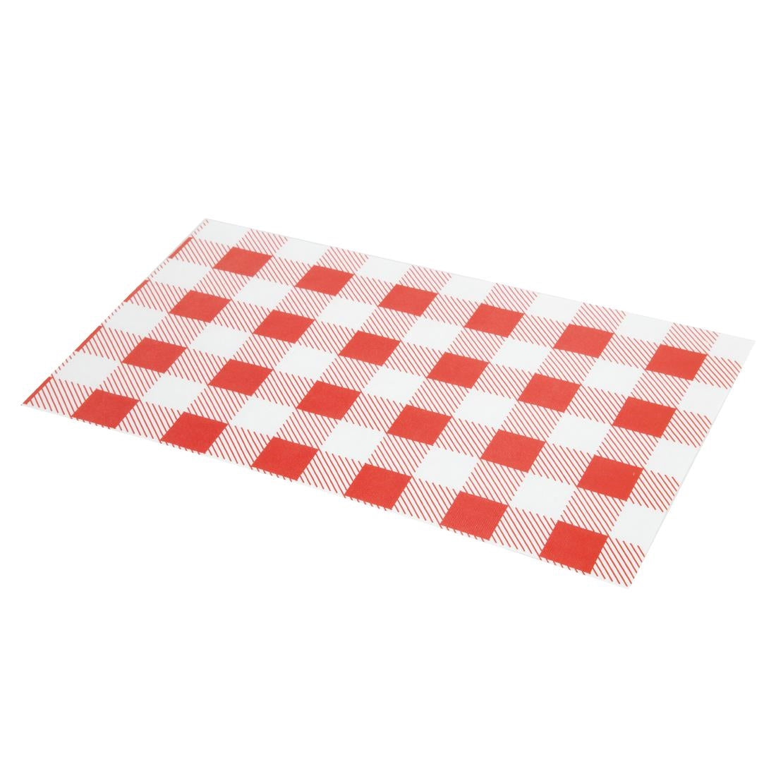 Greaseproof Paper Sheets Red Gingham (Pack of 200) JD Catering Equipment Solutions Ltd