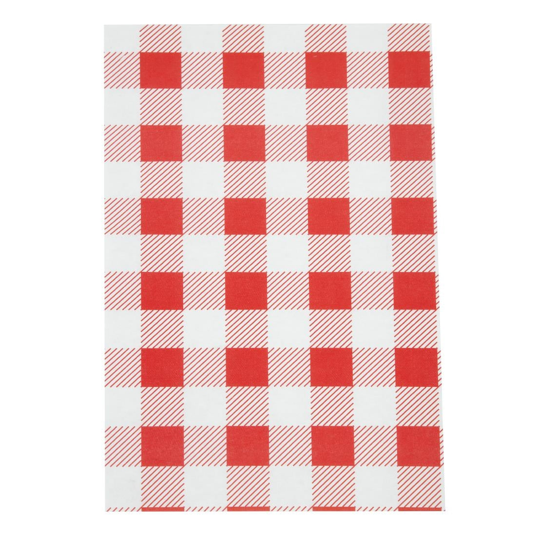 Greaseproof Paper Sheets Red Gingham (Pack of 200) JD Catering Equipment Solutions Ltd