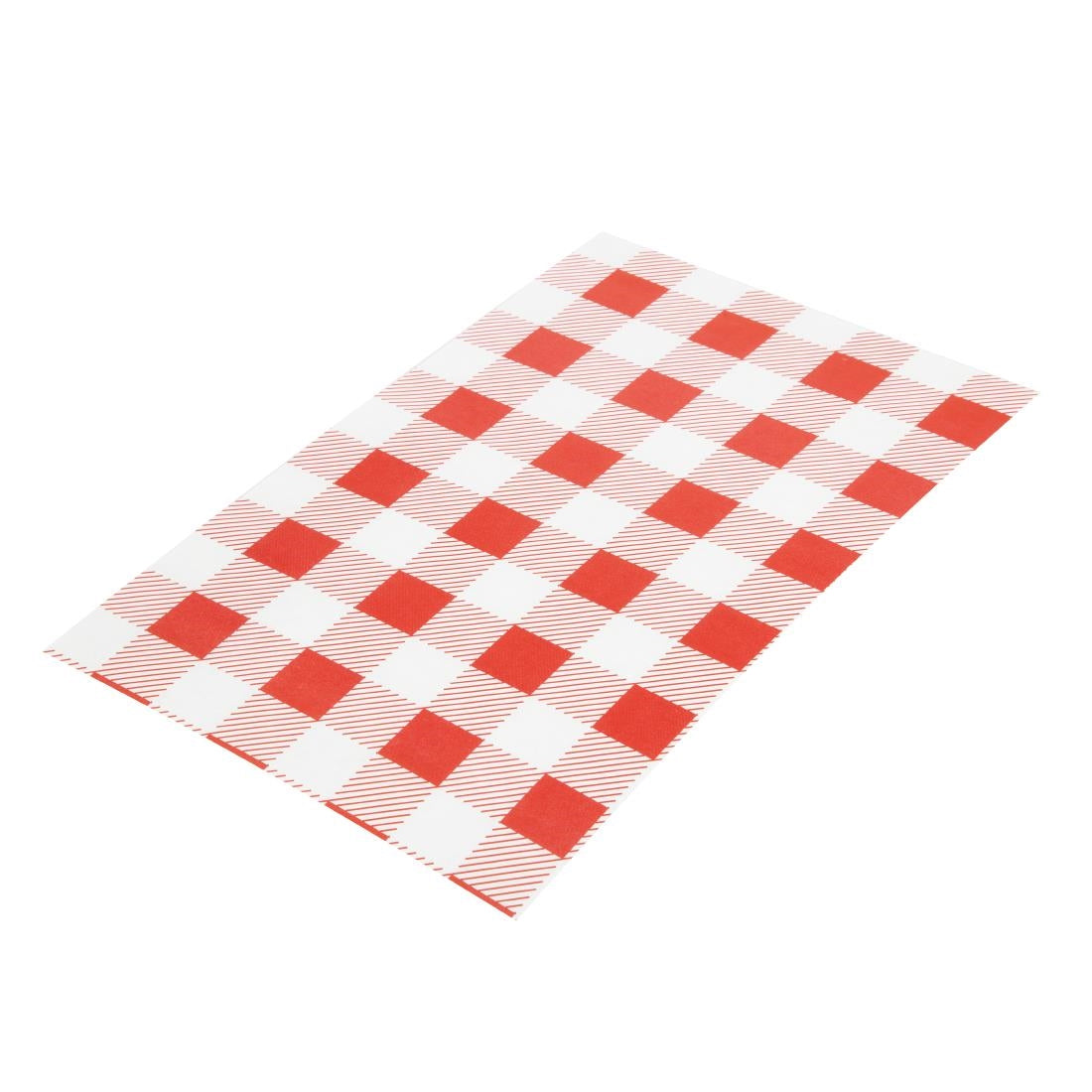 Greaseproof Paper Sheets Red Gingham (Pack of 200) JD Catering Equipment Solutions Ltd