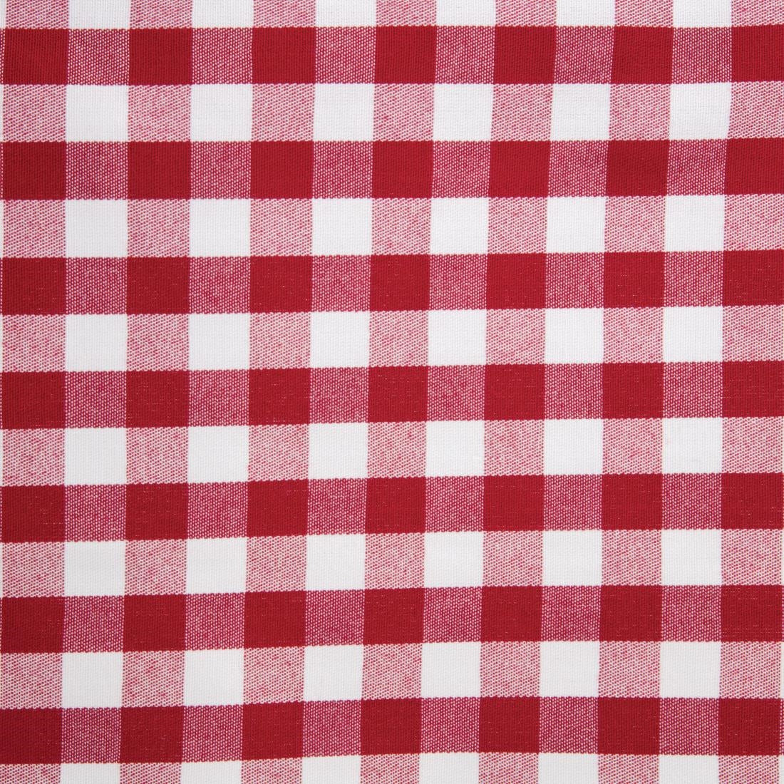 HB580 Gingham Polyester Napkins Red Check (Pack of 10) JD Catering Equipment Solutions Ltd
