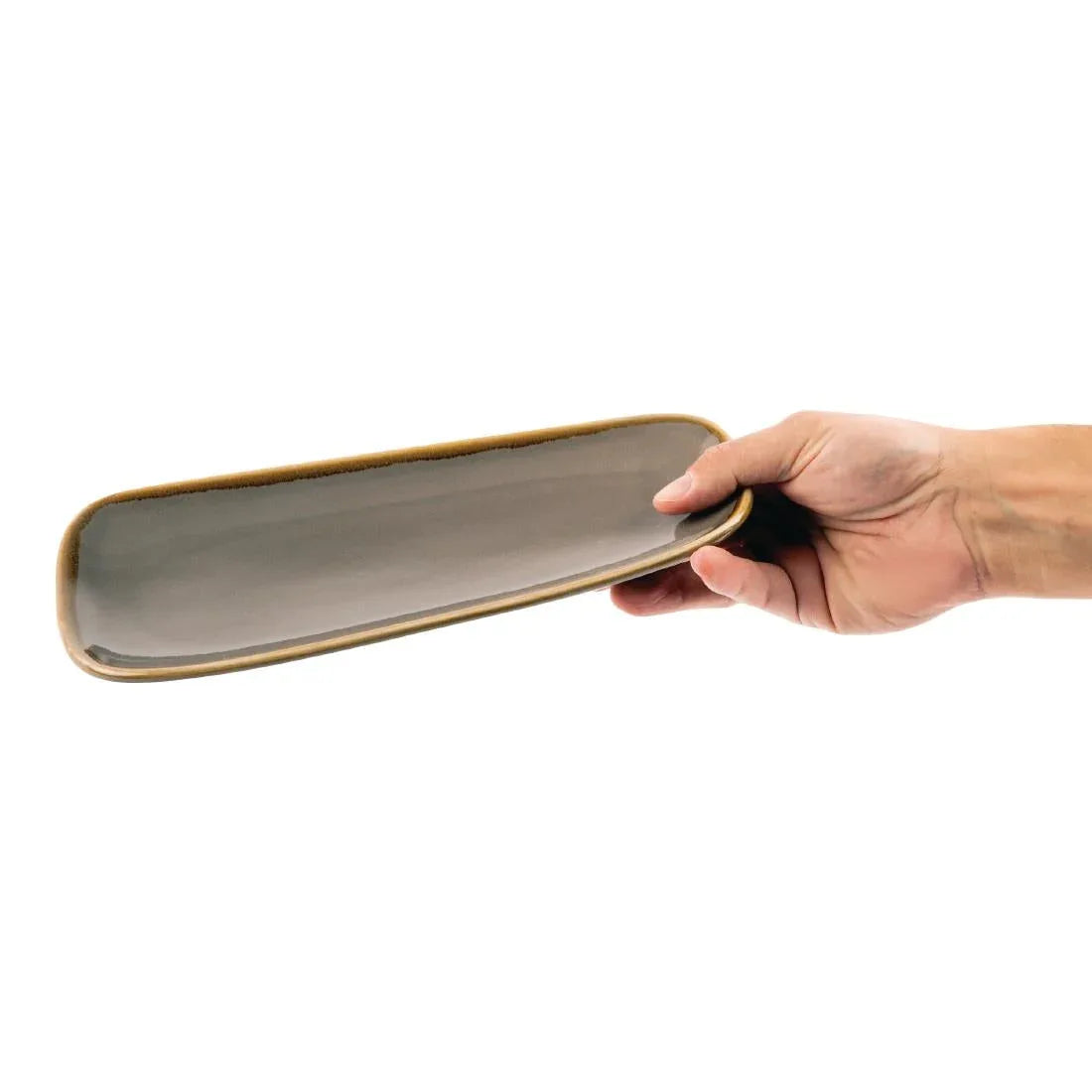 HC375 Olympia Kiln Platter Smoke 260mm (Pack of 6) - JD Catering Equipment Solutions Ltd
