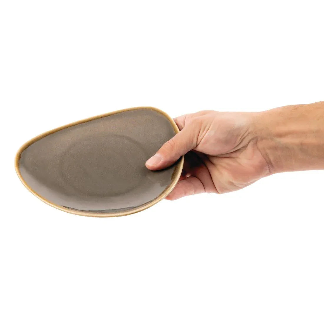 HC383 Olympia Kiln Triangular Side Plate Smoke 165mm (Pack of 6) - JD Catering Equipment Solutions Ltd