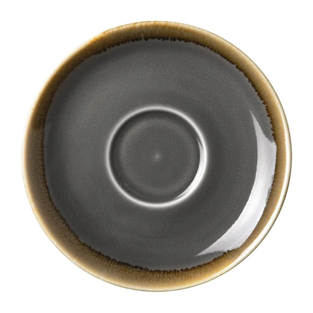 HC391 Olympia Kiln Cappuccino Saucer Smoke 140mm (Pack of 6) - JD Catering Equipment Solutions Ltd
