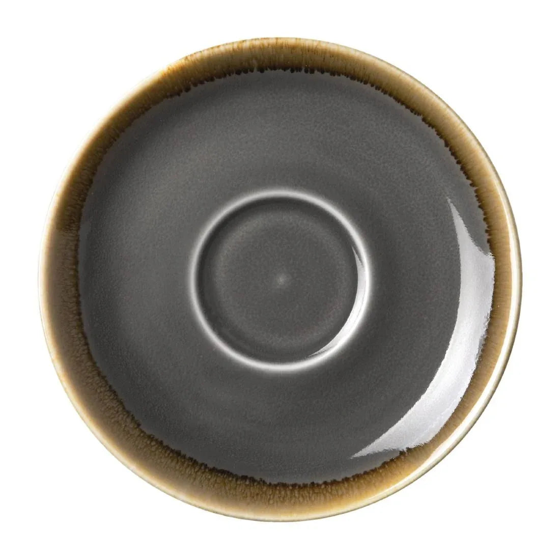 HC391 Olympia Kiln Cappuccino Saucer Smoke 140mm (Pack of 6) - JD Catering Equipment Solutions Ltd