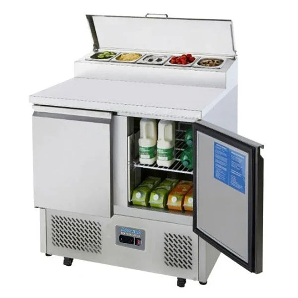 HED501 Arctica Refrigerated Pizza Preparation Counter 2 Door JD Catering Equipment Solutions Ltd