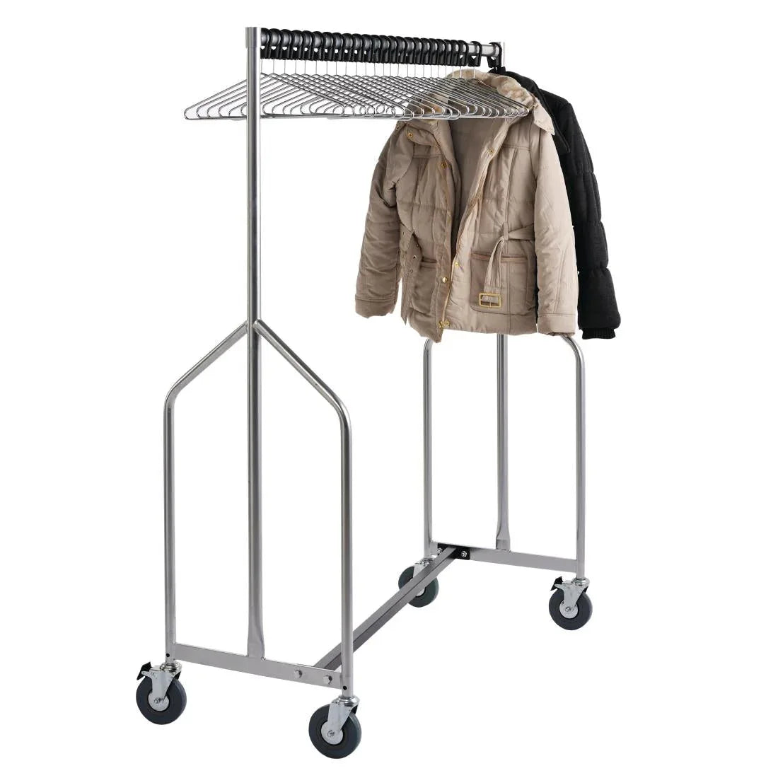 GK912 Heavy Duty Z Garment Rail With 25 Anti Theft Hangers - JD Catering Equipment Solutions Ltd