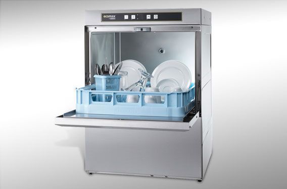 Hobart Ecomax Undercounter Dishwasher With Built In Softener F504SW JD Catering Equipment Solutions Ltd