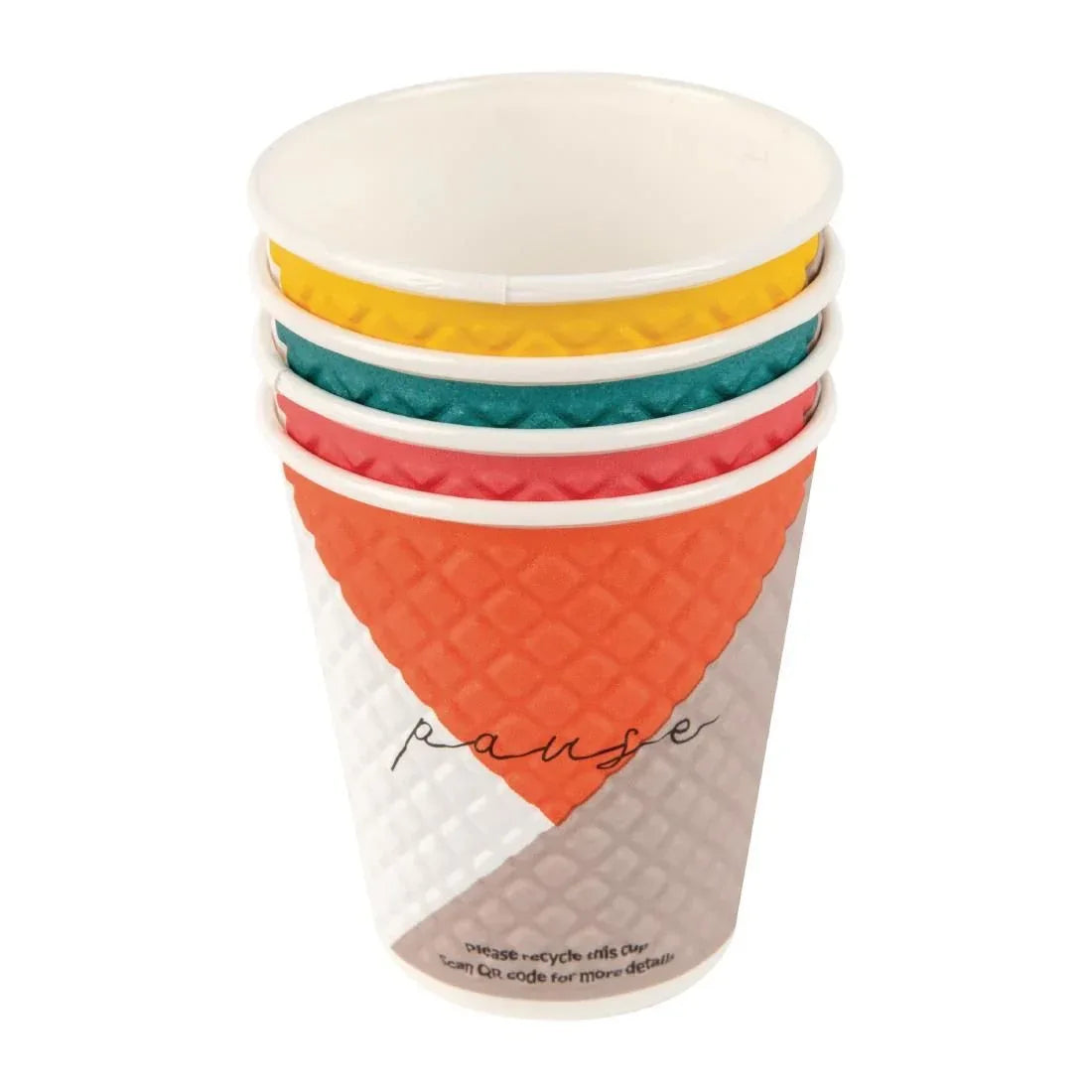 FB587 Huhtamaki Pause Disposable Coffee Cups Double Wall 225ml / 8oz (Pack of 925) - JD Catering Equipment Solutions Ltd