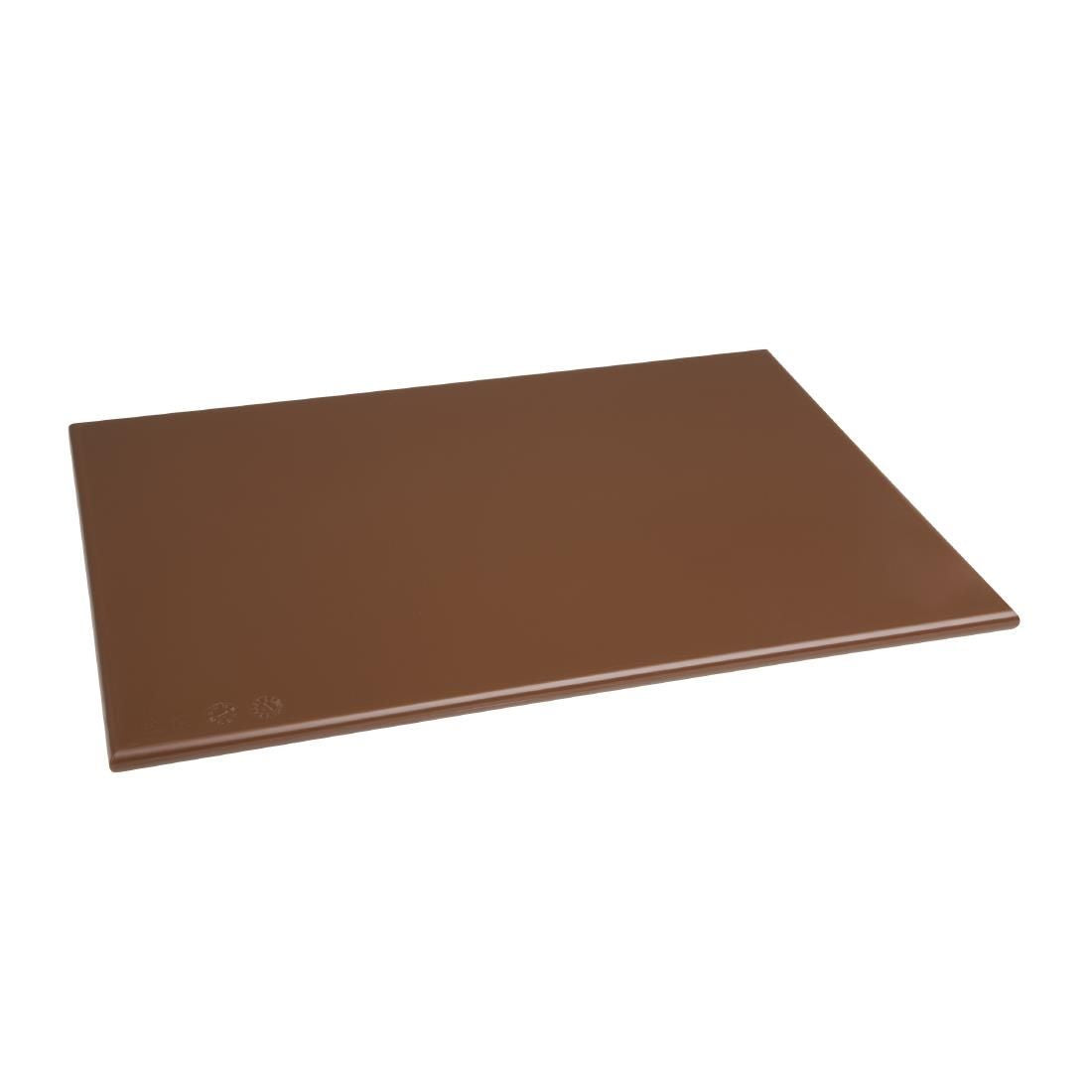 Hygiplas Anti Microbial High Density Brown Chopping Board JD Catering Equipment Solutions Ltd
