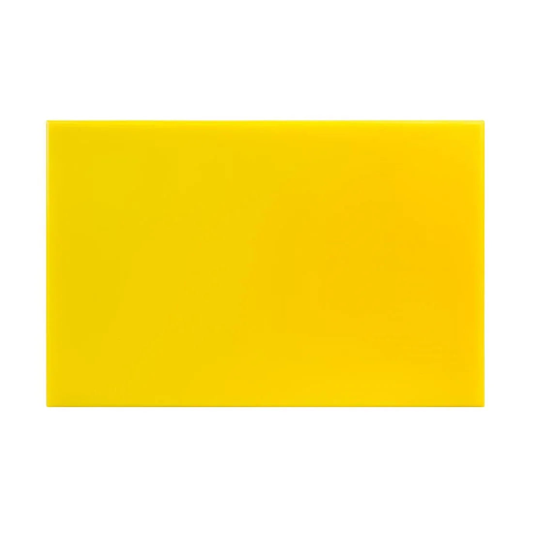 Hygiplas Anti Microbial High Density Yellow Chopping Board JD Catering Equipment Solutions Ltd