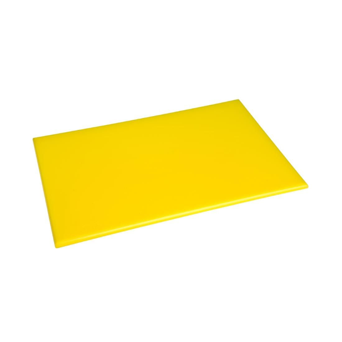 Hygiplas Anti Microbial High Density Yellow Chopping Board JD Catering Equipment Solutions Ltd